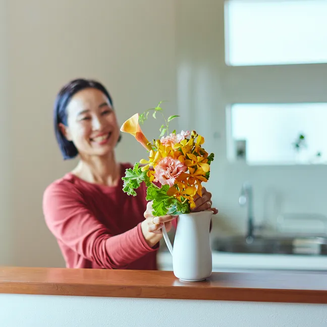 数種のお花をミックス